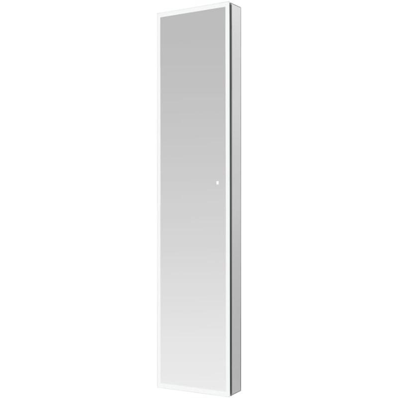 AQUADOM Edge Royale Side Bathroom Cabinet Tall Full Length LED Lighted Medicine Cabinet, Left-Handed, Antifog 15" x 5" x 70"