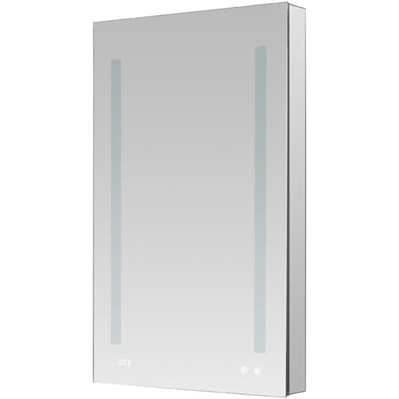AQUADOM Signature Royale LED Lighted Medicine Cabinet, Anti-Fog, Dimmable, Recessed or Surface 24' x 5" x 36"