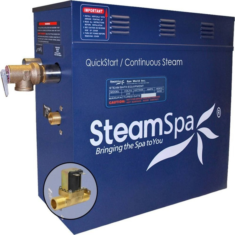10.5 KW QuickStart Acu-Steam Bath Generator w/ Built-in Auto Drain - SteamSpa D-1050-A