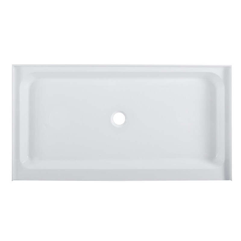 Swiss Madison Voltaire 60 x 34 Acrylic White, Single-Threshold, Center Drain, Shower Base