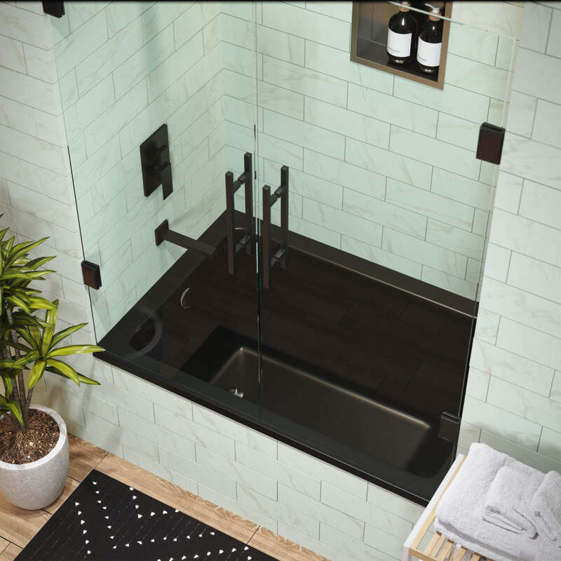 Swiss Madison Voltaire 48"x32" Reversible Drain Drop-In Bathtub in Matte Black