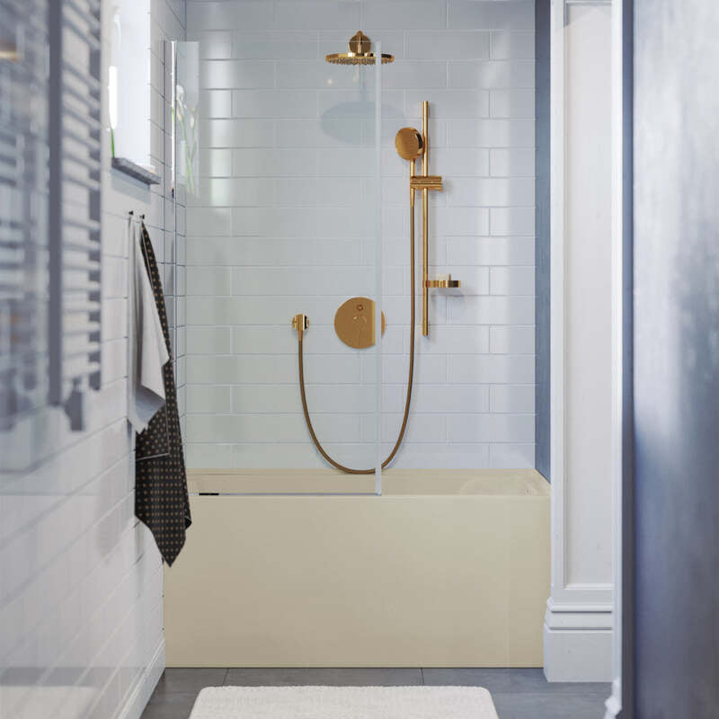 Swiss Madison Voltaire 48" X 32" Right-Hand Drain Alcove Bathtub with Apron in Bisque