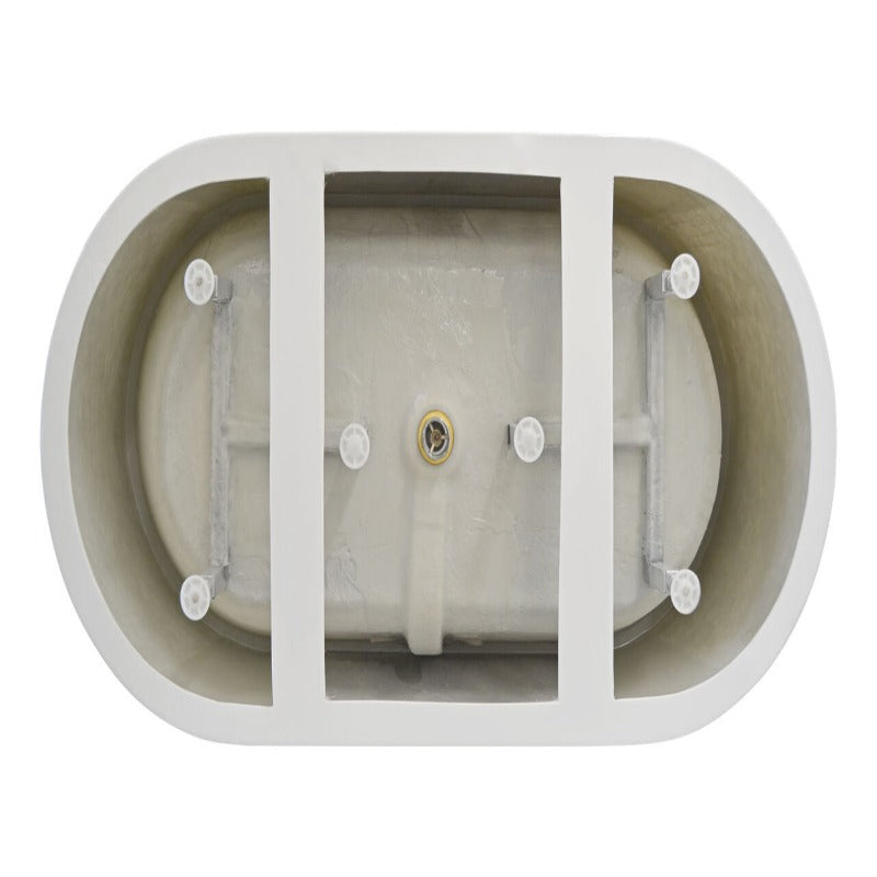 Christina 59" Freestanding Acrylic Soaking Bathtub( White / Black)