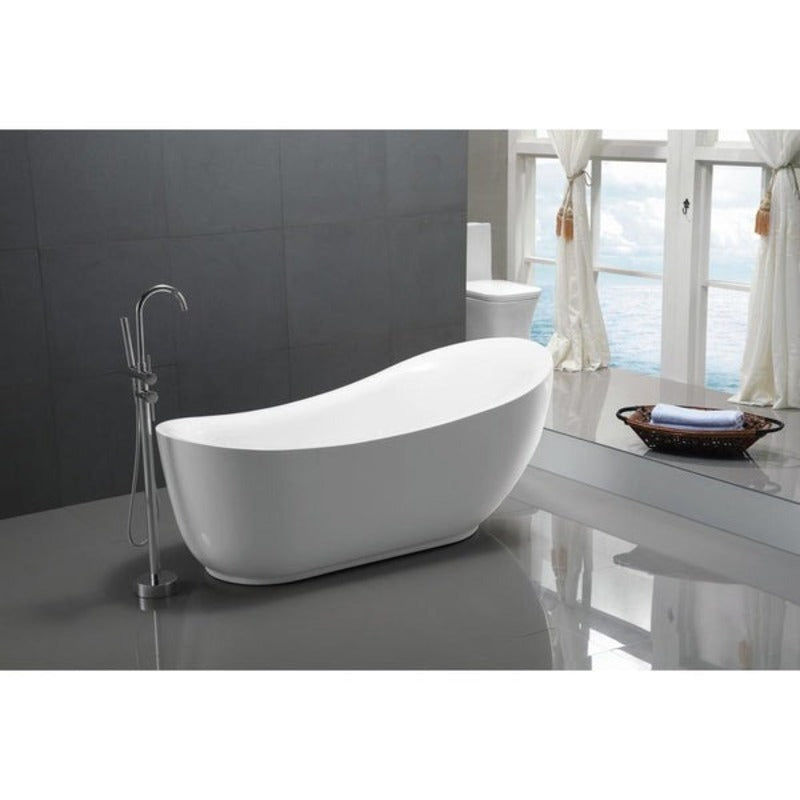 ANZZI TALYAH SERIES FT-AZ090 5.92 FT. FREESTANDING BATHTUB IN WHITE