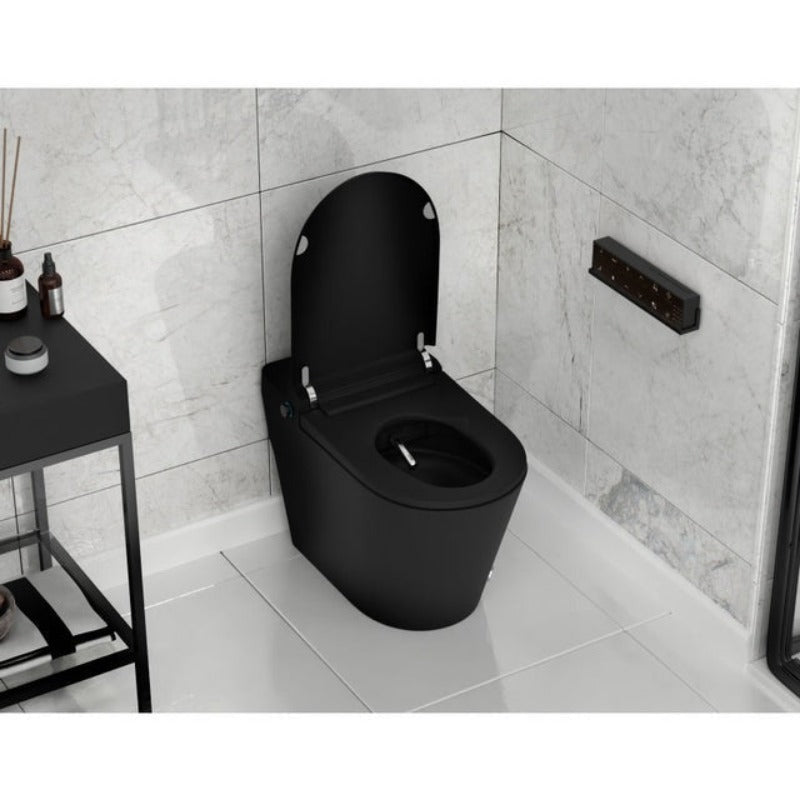 ENVO ENVO Echo Elongated Smart Toilet Bidet in Matte Black with Auto Open, Auto Flush, Voice and Wifi Controls