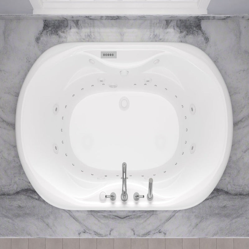 Atlantis Whirlpools Indulgence 41.25" x 71.125" Dual Jetted Air and Whirlpool Bathtub