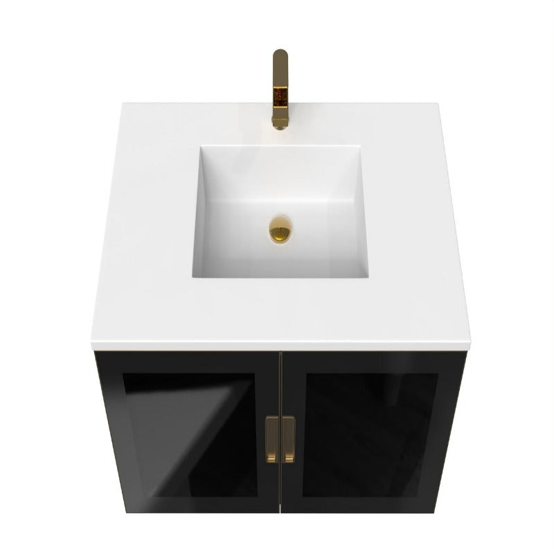 Cristobal 36" Modern Wall Mounted Bathroom Vanity Set