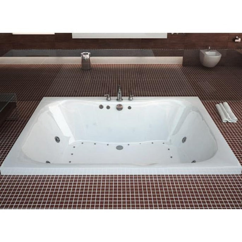Atlantis Whirlpools - Neptune 40 x 60 Rectangular Air & Whirlpool Jetted Bathtub with Center Drain