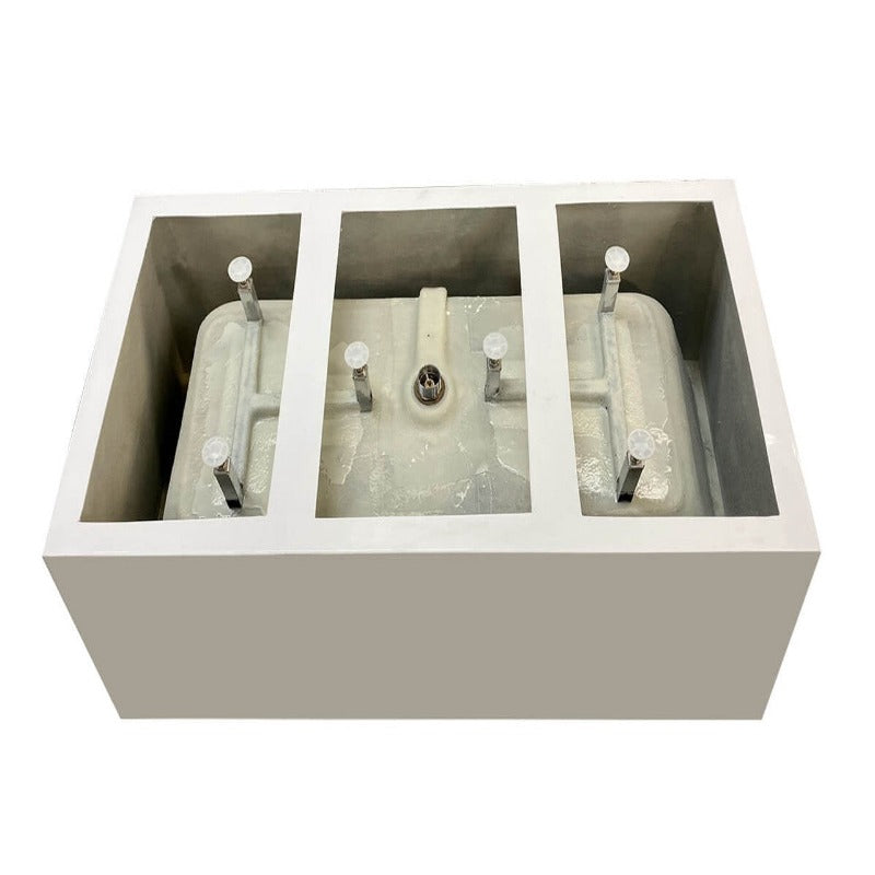Britney 59" Freestanding Acrylic Soaking Bathtub (White / Black)