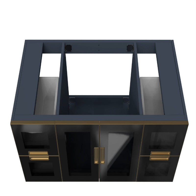 Perris 48" Modern Wall Mounted Bathroom Vanity Base