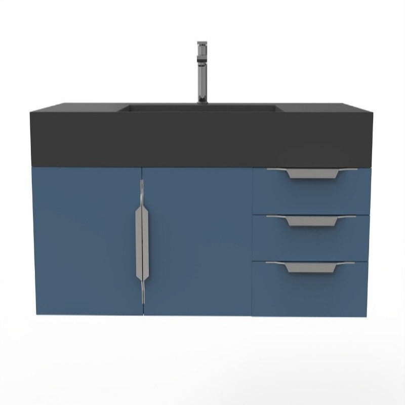 Arrowhead 48" Blue Vanity Set with ( White / Grey / Black ) Top