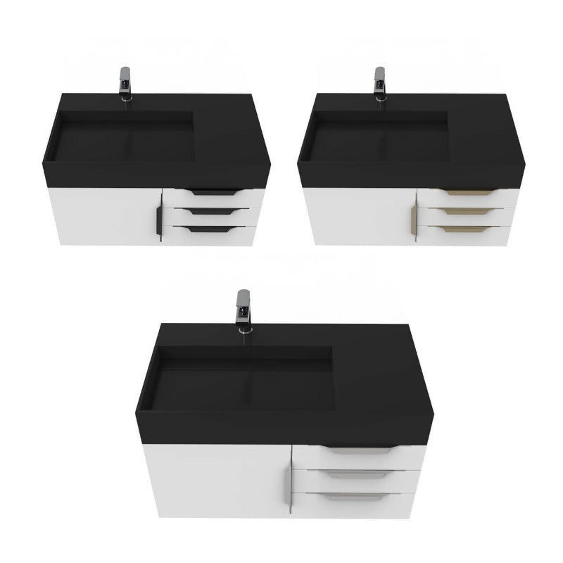 Arrowhead 36" White Vanity Set with  ( White / Grey / Black ) Top