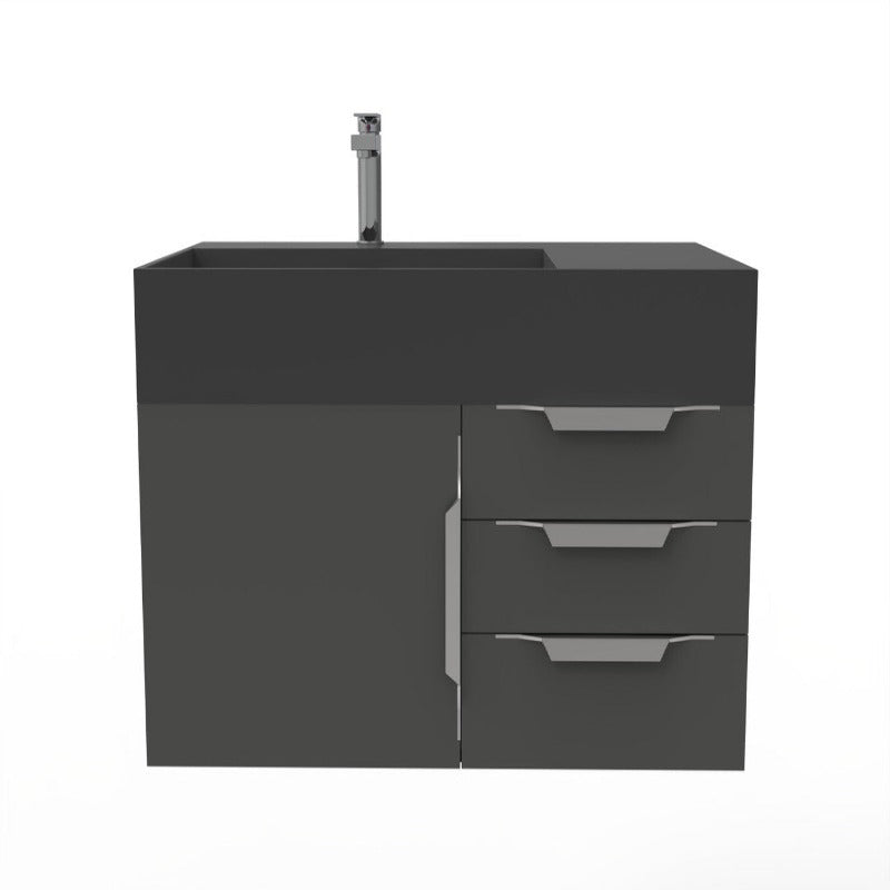 Arrowhead 36" Black Vanity Set with ( White / Grey / Black ) Top