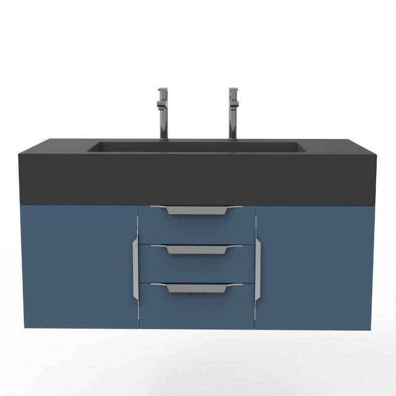 Kern 60" Blue Vanity Set with ( White / Grey / Black) Top