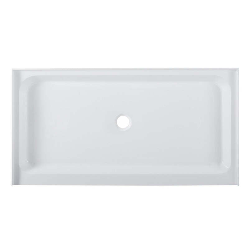 Swiss Madison Voltaire 60 x 32 Acrylic White, Single-Threshold, Center Drain, Shower Base