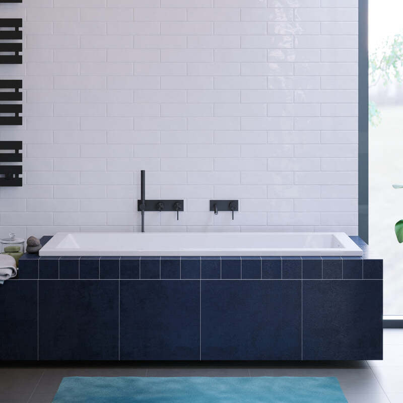 Swiss Madison Voltaire 66 "x 36" Reversible Drain Drop-In Bathtub
