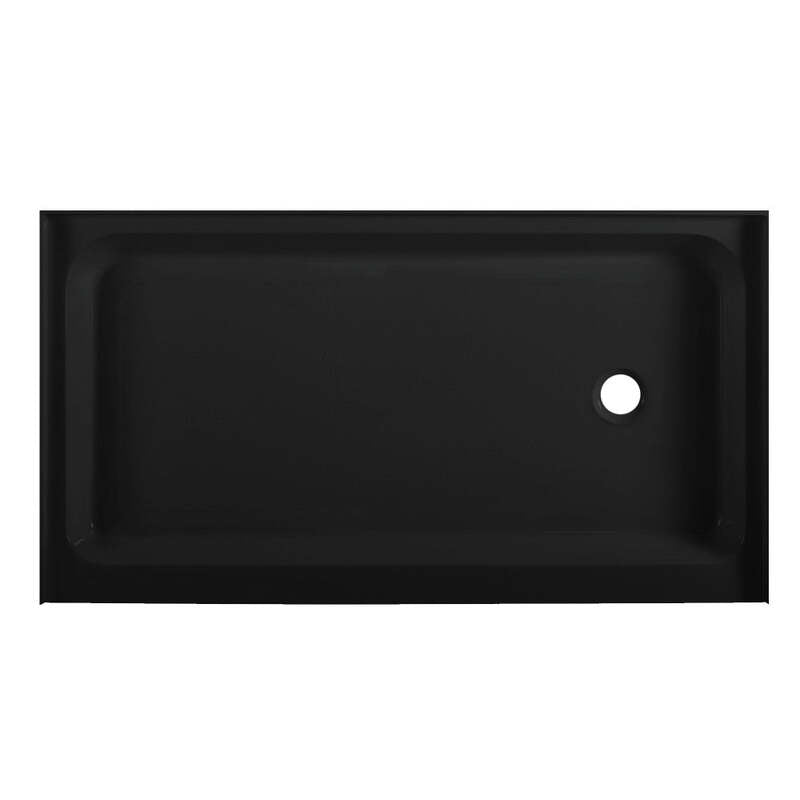 Swiss Madison Voltaire 60 x 36 Acrylic Black, Single-Threshold, Right Drain, Shower Base