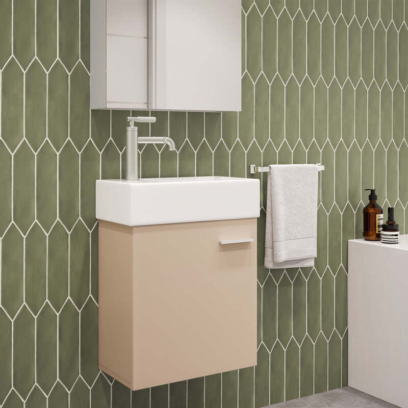 Swiss Madison Colmer 18" Wall-Mounted Bathroom Vanity in Sandstone