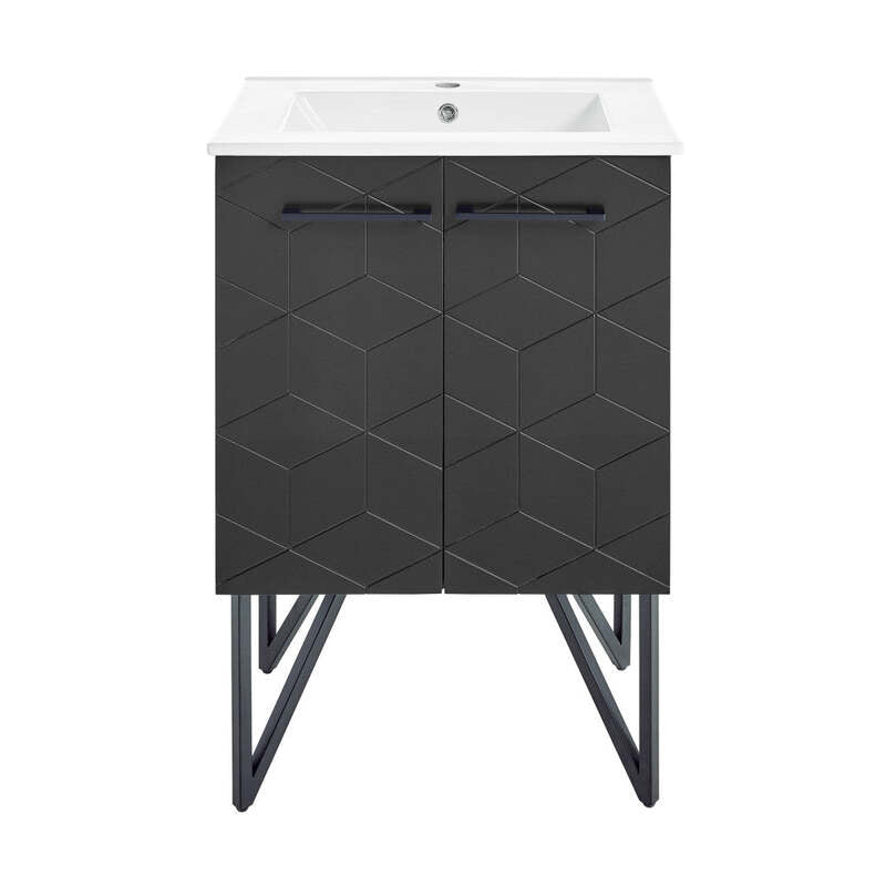 Swiss Madison Annecy 24" Bathroom Vanity in Phantom Black