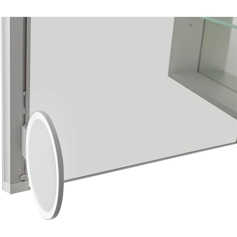 AQUADOM Signature Royale LED Lighted Medicine Cabinet, Anti-Fog, Dimmable, Recessed or Surface 24' x 5" x 36"