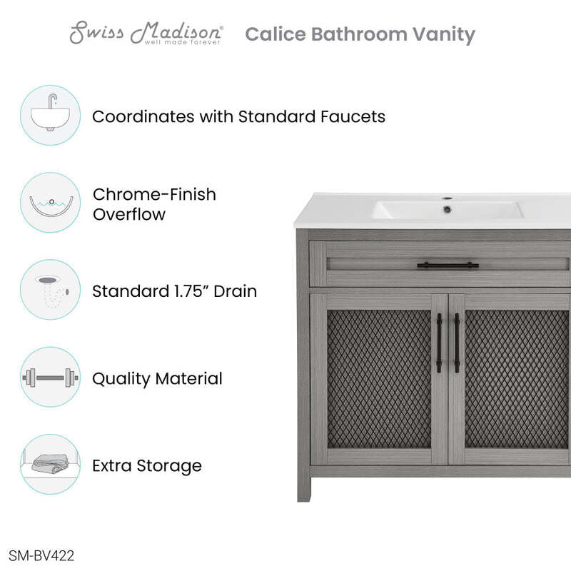 Swiss Madison Calice 36" Bathroom Vanity