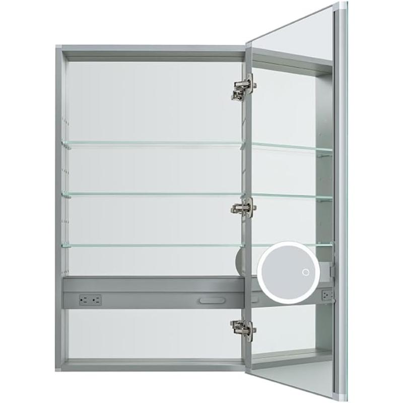 AQUADOM Royale LED Light Medicine Cabinet, Left-Handed, Recessed or Surface 24" x 5" x 36"