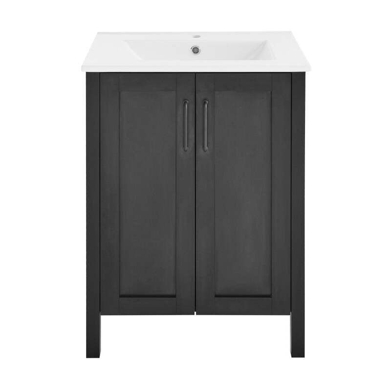 Swiss Madison Avallon 24" Bathroom Vanity in Matte Black