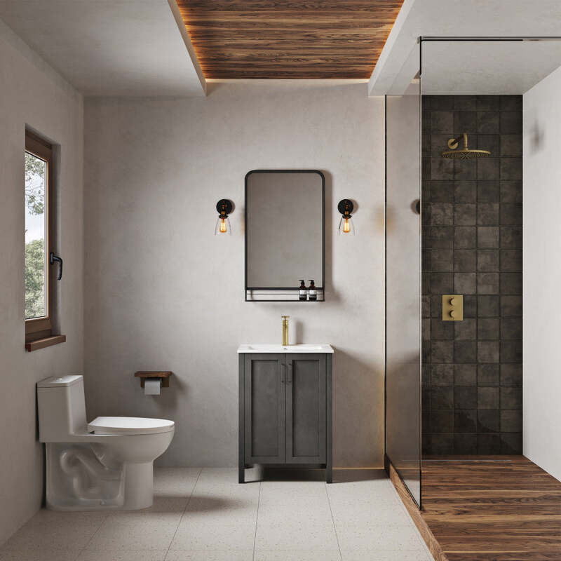 Swiss Madison Avallon 24" Bathroom Vanity in Matte Black