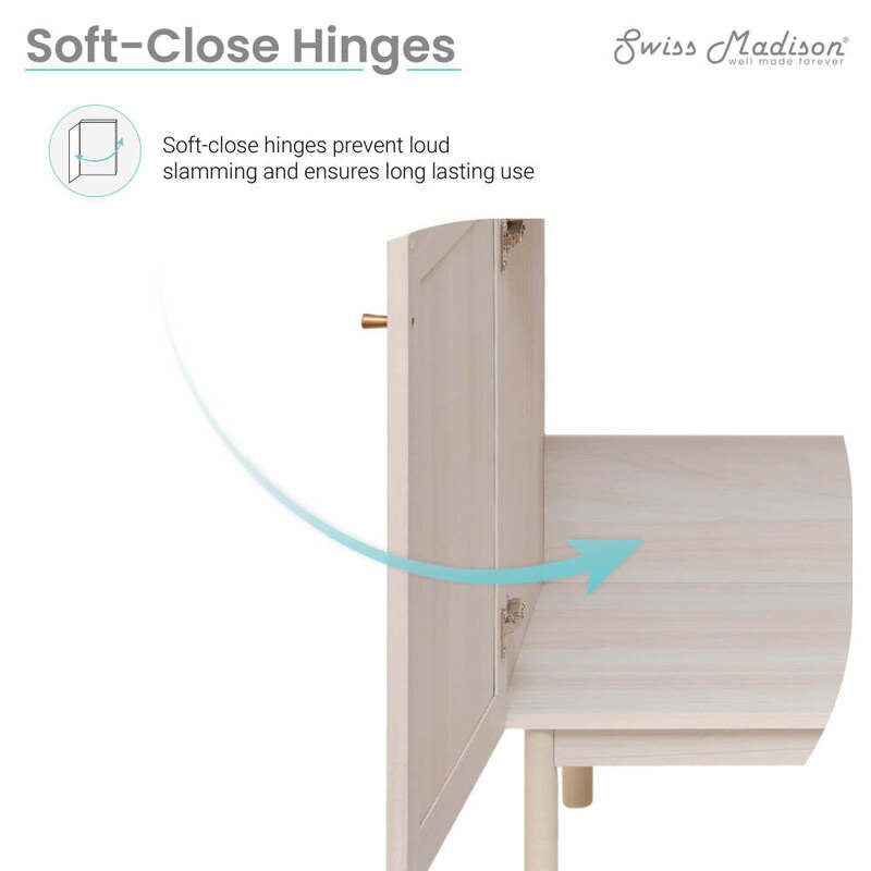 Swiss Madison Classé 36" Bathroom Vanity in White Oak