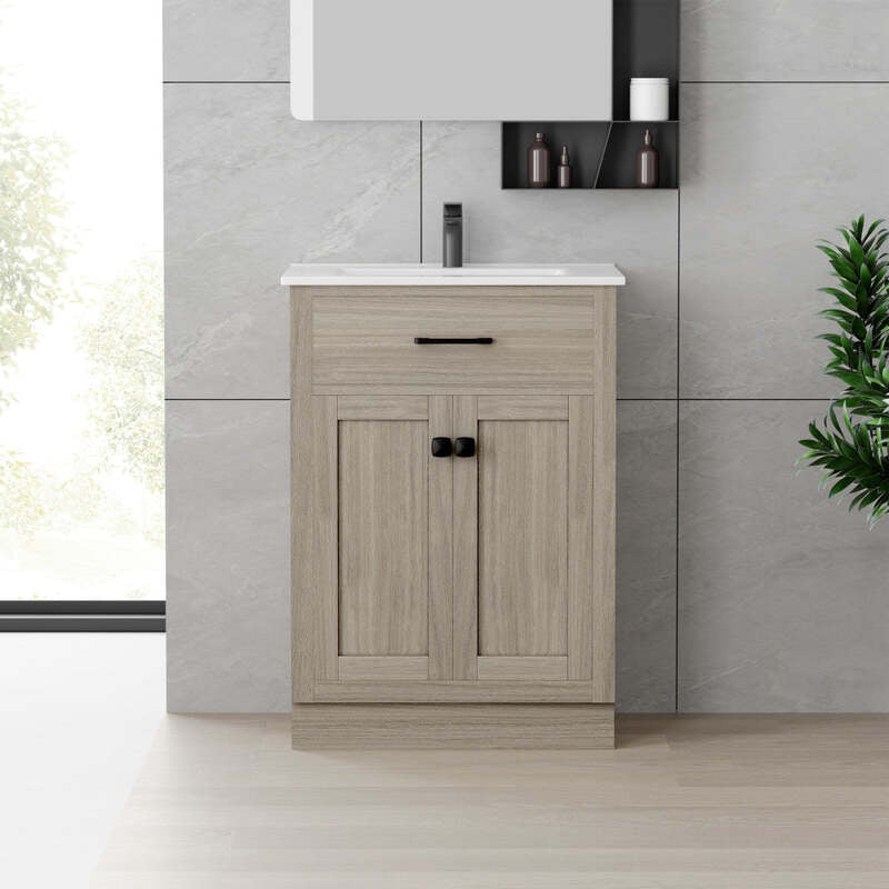 Swiss Madison Burdon 24" Bathroom Vanity in Oak