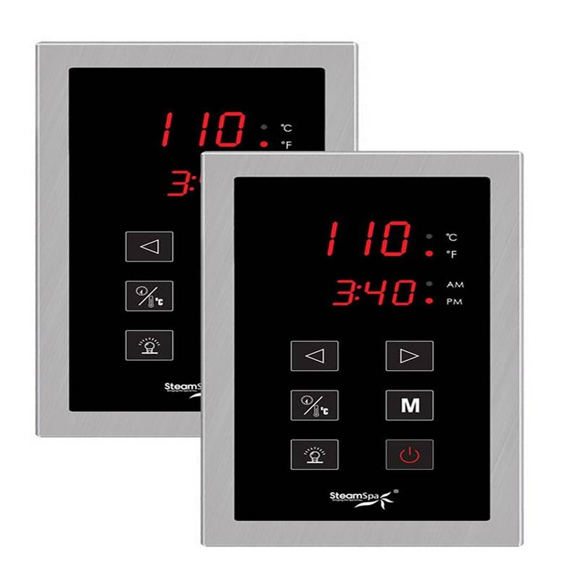 SteamSpa  Royal 7.5 KW QuickStart Acu-Steam Bath Generator Package w/ Built-in Auto Drain in Brushed Nickel - SteamSpa RYT750BN-A