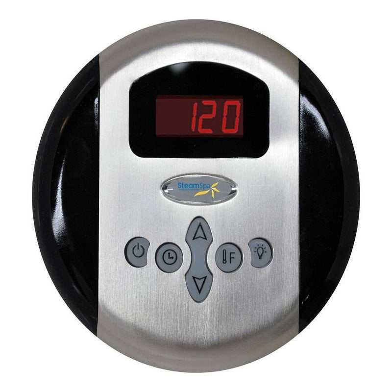 Steamspa Indulgence 10.5 KW QuickStart Acu-Steam Bath Generator Package w/ Built-in Auto Drain in Polished Chrome - SteamSpa IN1050CH-A