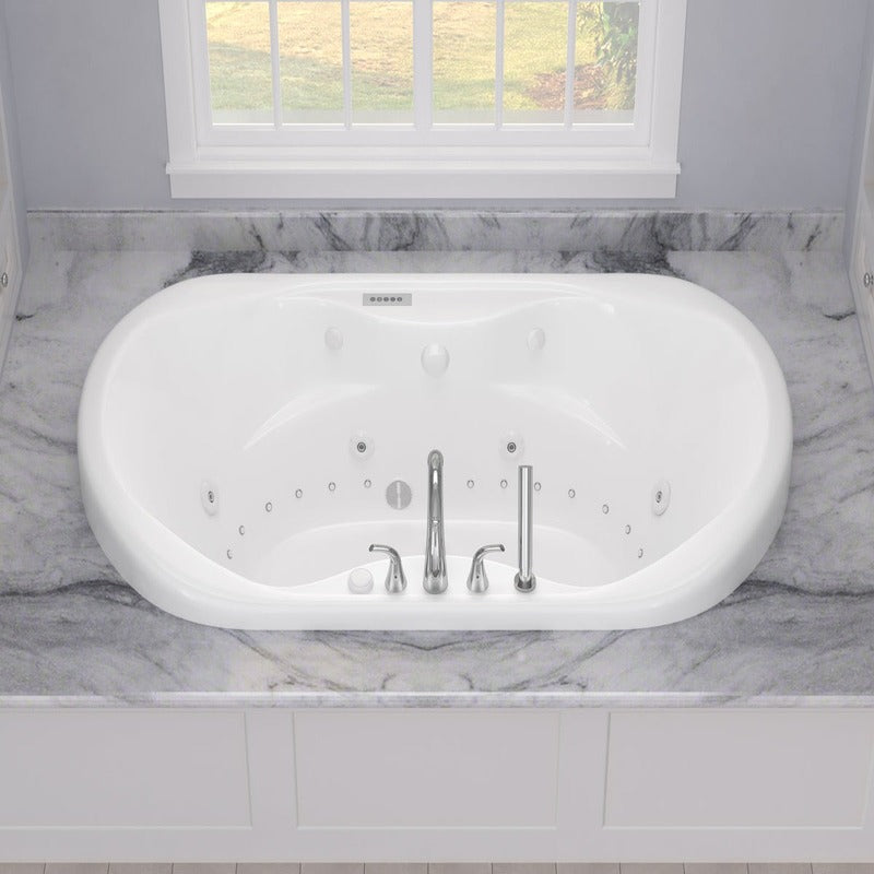 Atlantis Whirlpools Indulgence 41.25" x 71.125" Dual Jetted Air and Whirlpool Bathtub