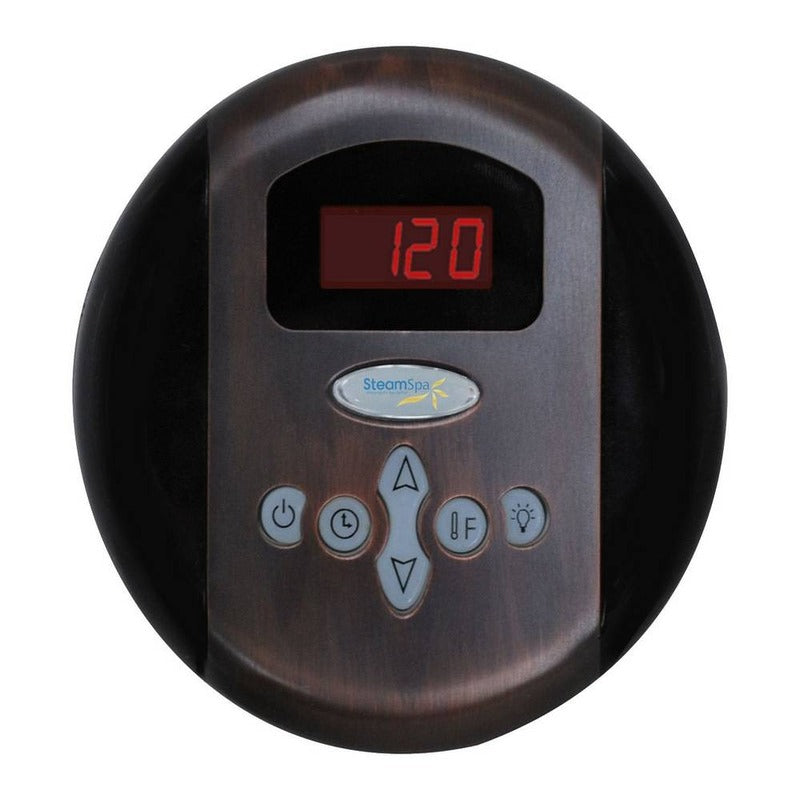 SteamSPA Indulgence 10.5 KW QuickStart Acu-Steam Bath Generator Package w/ Built-in Auto Drain in Oil Rubbed Bronze - SteamSpa IN1050OB-A