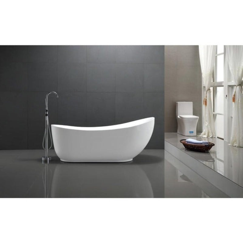 ANZZI TALYAH SERIES FT-AZ090 5.92 FT. FREESTANDING BATHTUB IN WHITE
