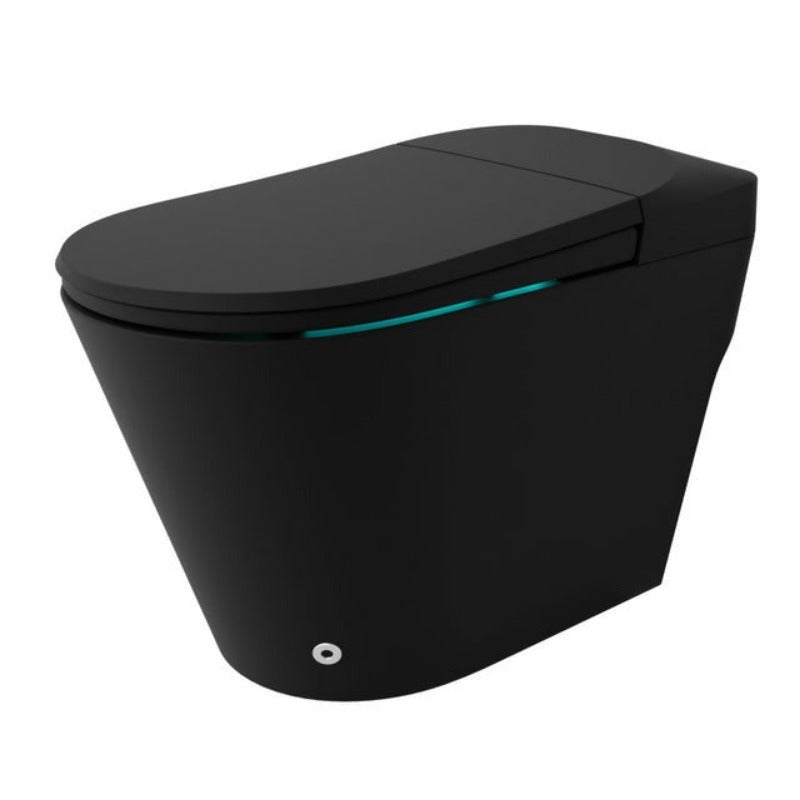 ENVO ENVO Echo Elongated Smart Toilet Bidet in Matte Black with Auto Open, Auto Flush, Voice and Wifi Controls
