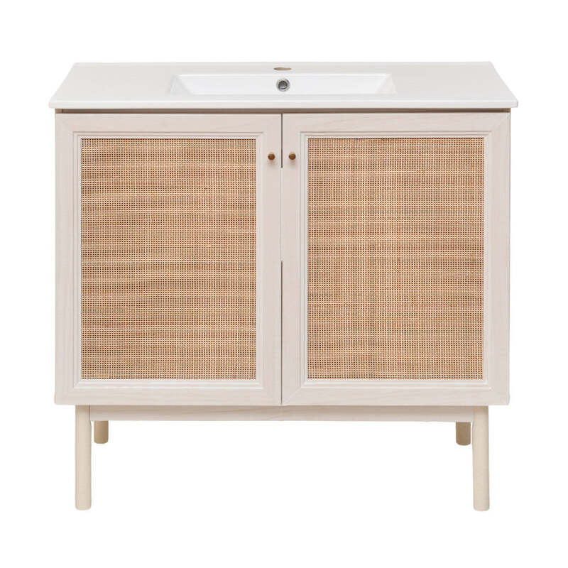 Swiss Madison Classé 36" Bathroom Vanity in White Oak