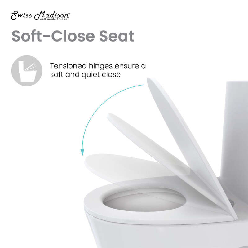 Swiss Madison Hugo One-Piece Elongated Toilet Dual-Flush 1.1/1.6 gpf, Touchless