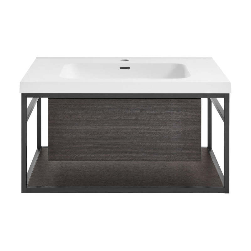 Swiss Madison Claire 30" Wall-hung Vanity in Black