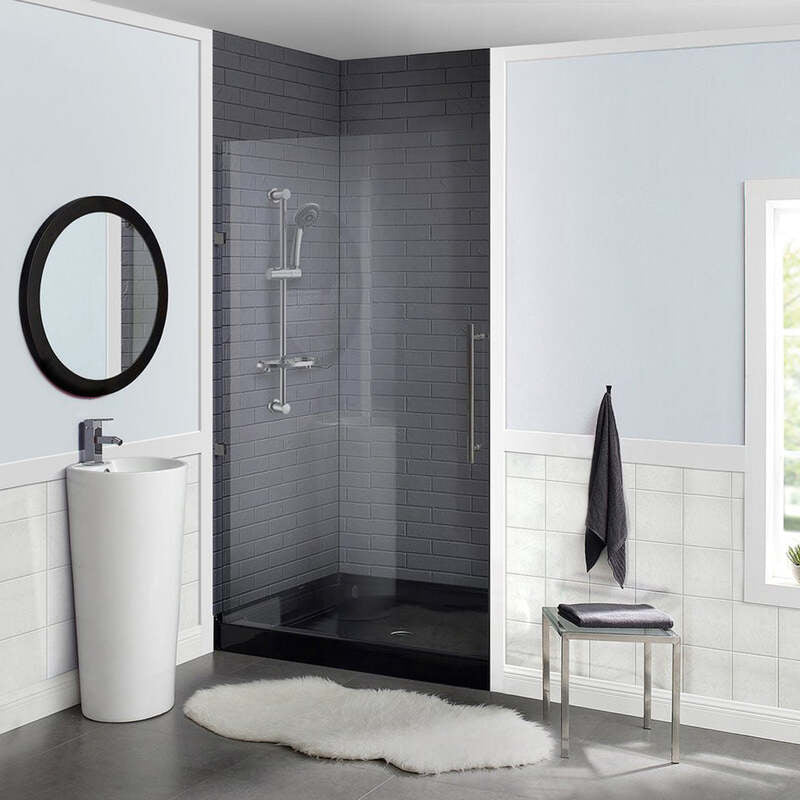 Swiss Madison Voltaire 36 x 36 Acrylic Black, Single-Threshold, Center Drain, Shower Base