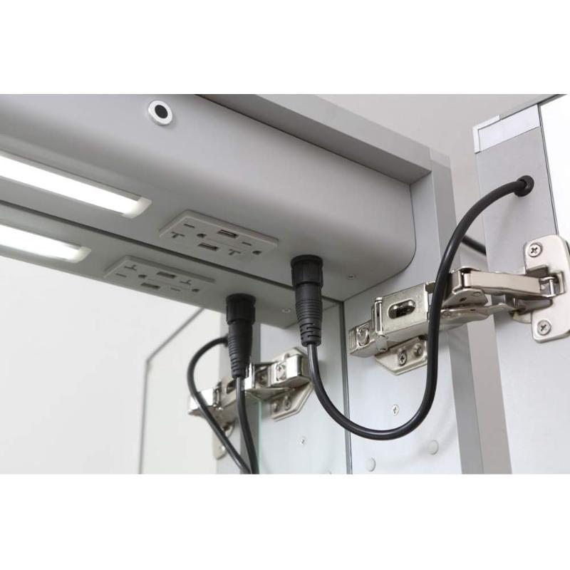 AQUADOM Signature Royale LED Lighted Medicine Cabinet, Anti-Fog, Dimmable, Recessed or Surface 24' x 5" x 36"