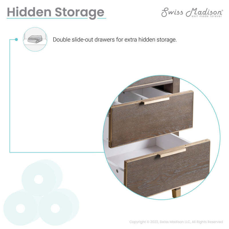 Swiss Madison Hugo 24" Bathroom Vanity in Walnut