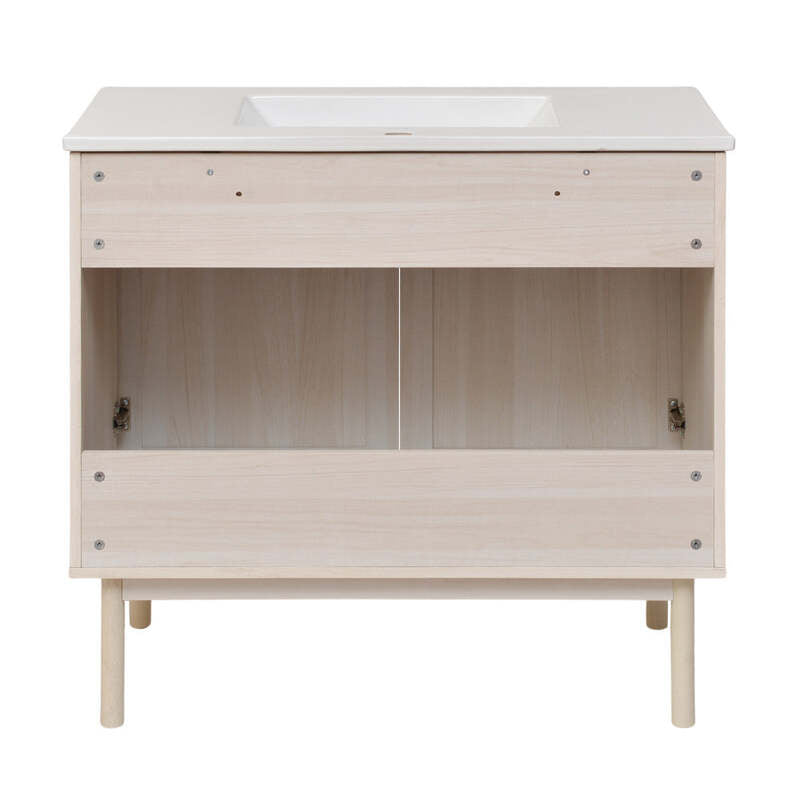 Swiss Madison Classé 36" Bathroom Vanity in White Oak