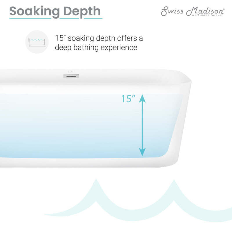 Swiss Madison Concorde 67" Freestanding Bathtub