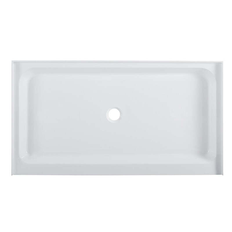 Swiss Madison Voltaire 60 x 36 Acrylic White, Single-Threshold, Center Drain, Shower Base