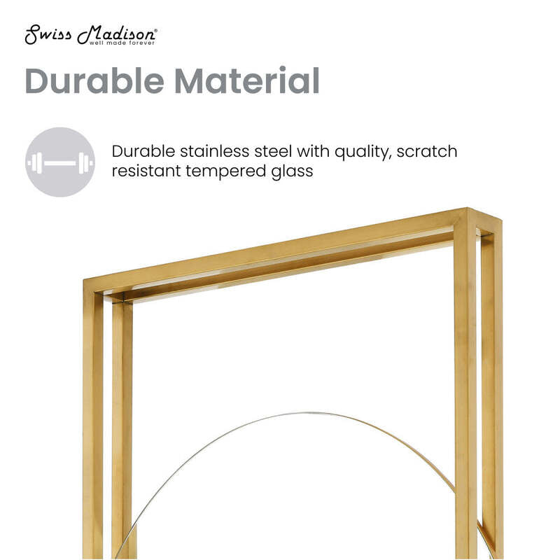 Swiss Madison Pierre 30 Vanity Mirror in Brushed Gold
