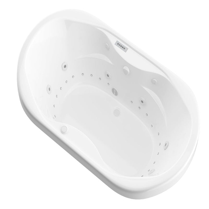 Atlantis Whirlpools Indulgence 41.25" x 71.125" Dual Jetted Air and Whirlpool Bathtub