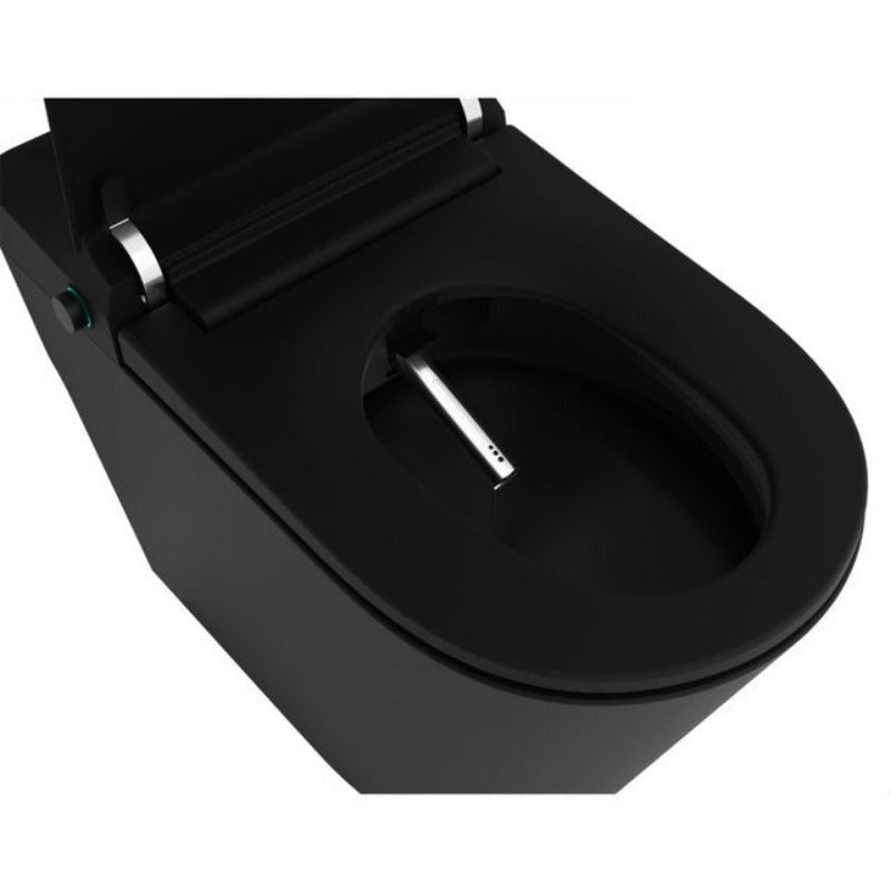 ENVO ENVO Echo Elongated Smart Toilet Bidet in Matte Black with Auto Open, Auto Flush, Voice and Wifi Controls