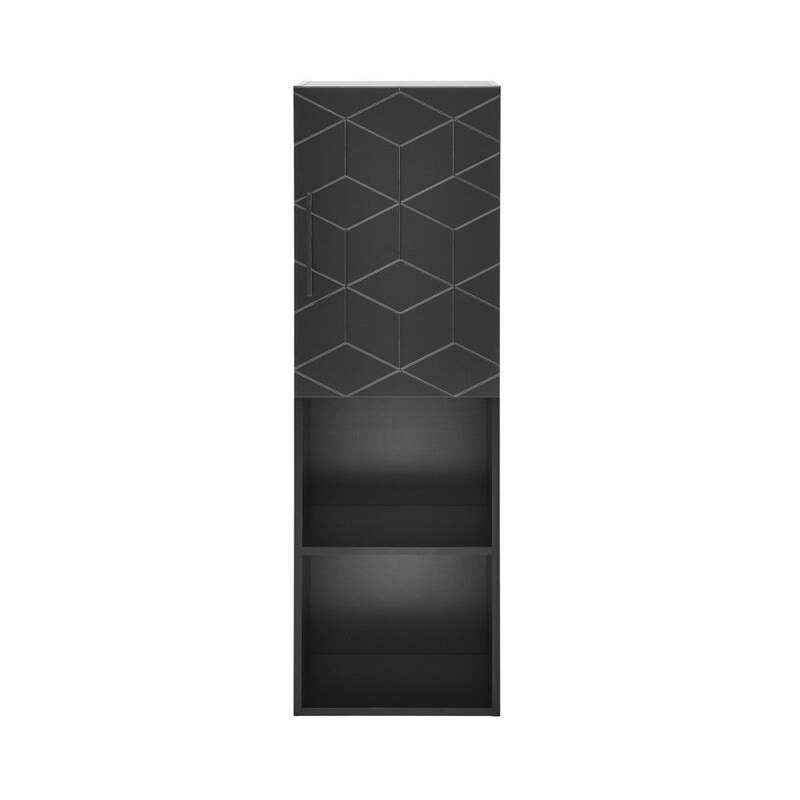 Swiss Madison Annecy 15" W x 46" H x 12" D  Linen Cabinet in Phantom Black