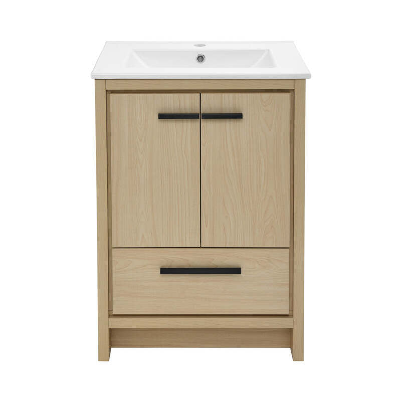 Swiss Madison Virage 24 Freestanding, Bathroom Vanity in Natural Oak